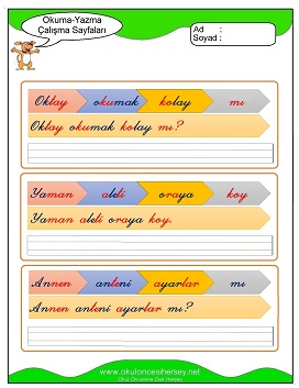 y sesi Grubu Çalışma Sayfaları